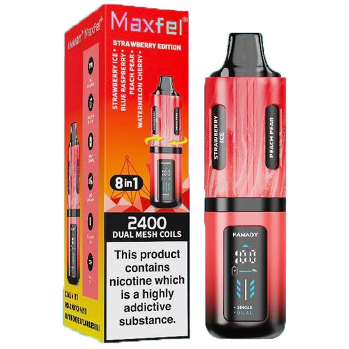 Maxfel Legend 2400 8 in 1 Disposable  Maxfel Strawberry Edition  